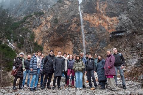 PLASTIX group at Rinka waterfall