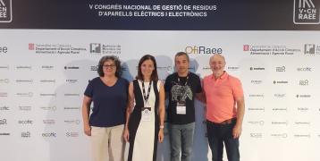 Ana Bretaña (Environment Director) and Raúl Salanueva (Head of the Waste Unit) from Government of Navarra attended the event with 2 stakeholders from Navarra of the entity Traperos de Emaús.