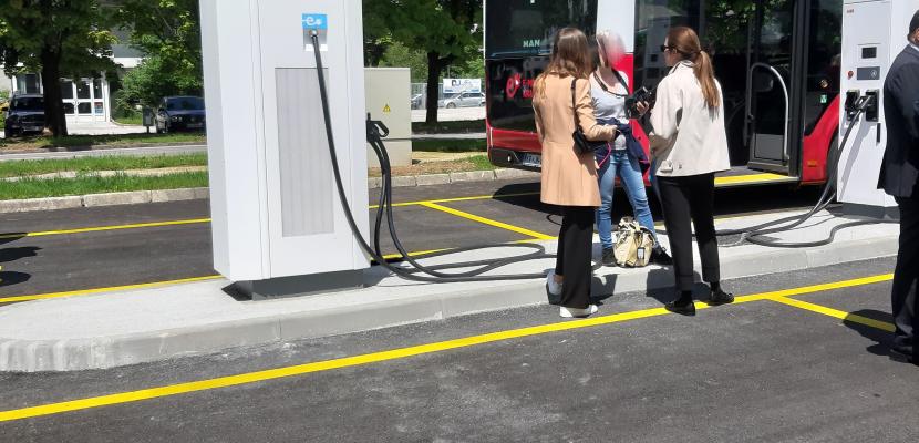 electric bus charging bus charging stations, a bus