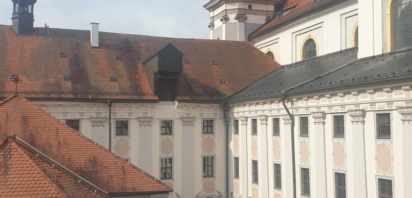 Various parts of the Waldsassen monastery, including the basilica, the convent church and the girls' secondary school