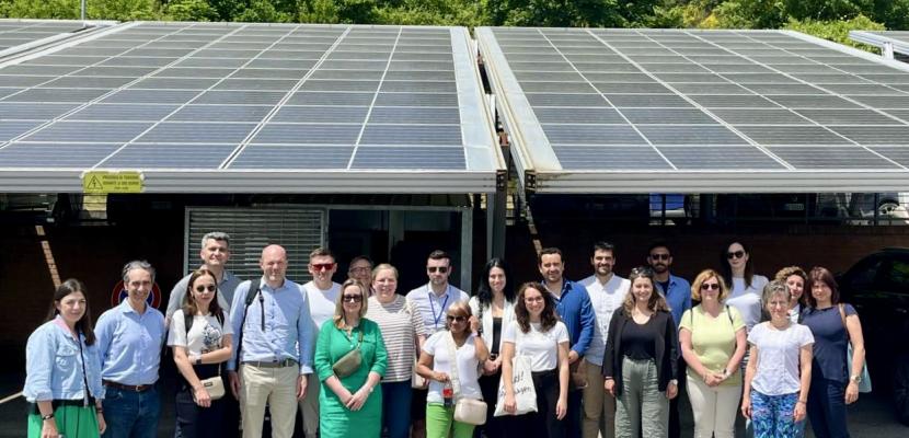 Daphne team in front of the FV plant of Campostaggia Hospital