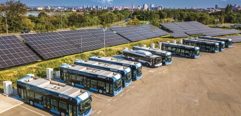 Electric public transport of Burgas. electric buses, EV charging stations, PV instalation.