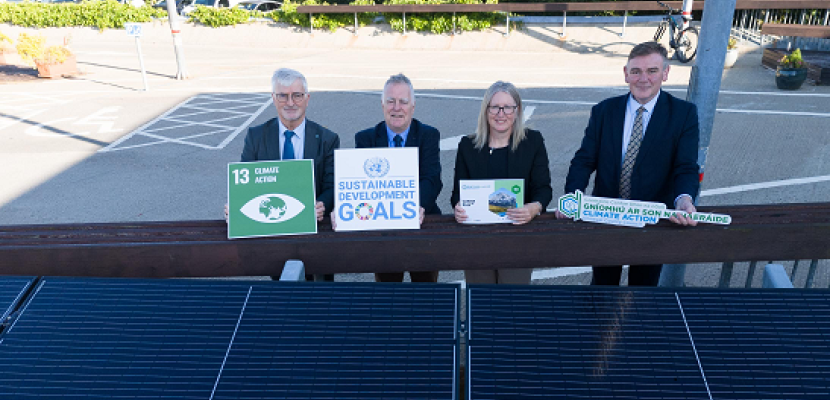Announcing the Community Climate Action Fund in Co. Donegal were: (Pictured L-R) John G. McLaughlin, CE Donegal County Council, Cllr. Jimmy Kavanagh, Leas-Chathaoirleach, Fiona Kelly, Community Climate Action Officer, Michael McGarvey, Director of Water & Environment. Announcing the Community Climate Action Fund in Co. Donegal were: (Pictured L-R) John G. McLaughlin, CE Donegal County Council, Cllr. Jimmy Kavanagh, Leas-Chathaoirleach, Fiona Kelly, Community Climate Action Officer, Michael McGarvey, Director of Water & Environment.