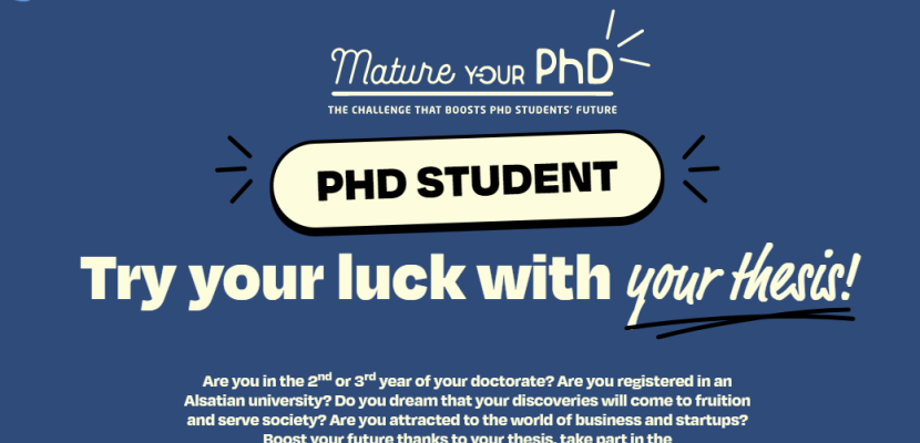 Mature your PhD, the challenge that helps PhD students Front web page of Mature your PhD challenge
