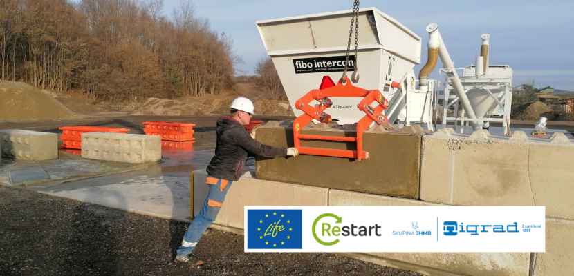 Centre for reuse of construction and demolition waste LIFE IP Restart project