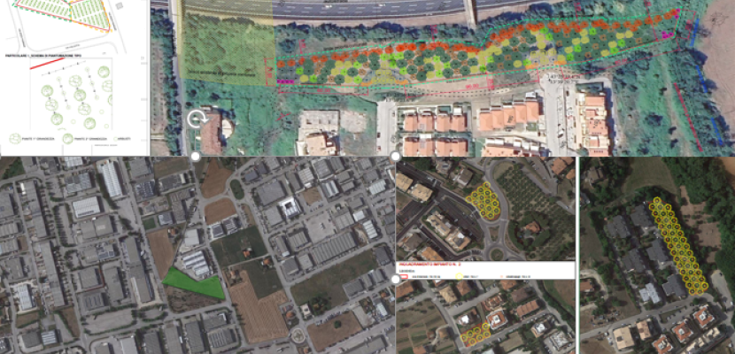 Urban wood and micro-urban forestation for air quality and carbon absorption Projects of urban woods and micro-forestry