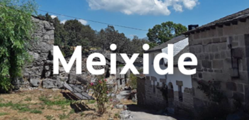 Meixide name with the village behind Meixide name with the village behind