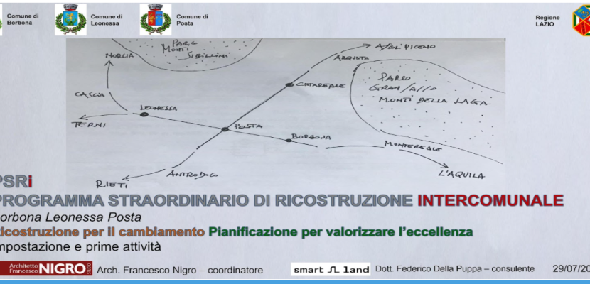 EXTRAORDINARY INTERMUNICIPAL RECONSTRUCTION PROGRAMME - Lazio Region Presentation of the Extraordinary Inter-Municipal Reconstruction Plan