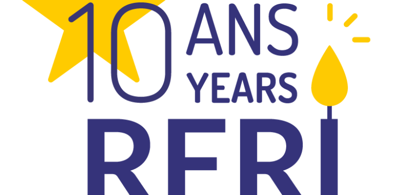 10 years anniversary logo Europe research Innovation Network logo (dark blue font)