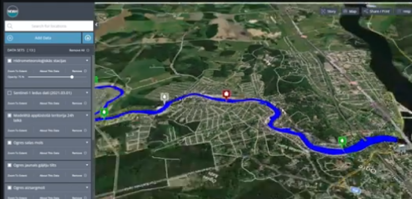 A digital twin for the Ogre river