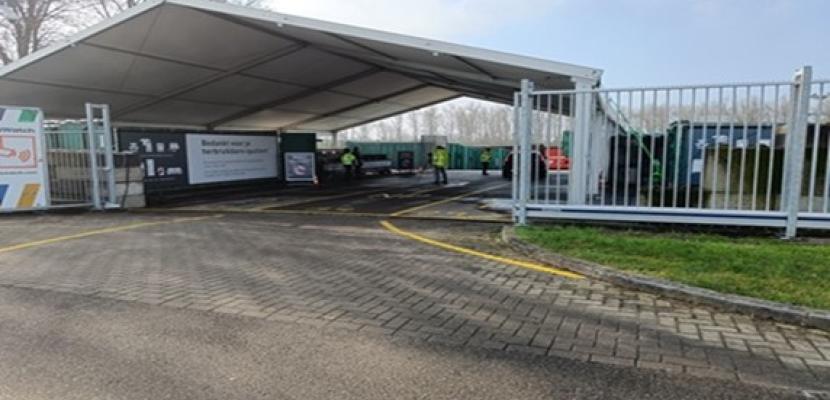 Re-use platform Almere Buiten Image showing the entrance to the the re-use platform in Almere Buiten in the Netherlands