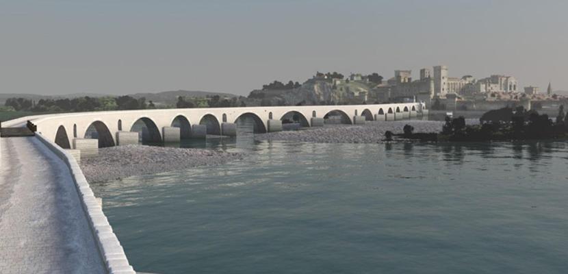 Pont d'Avignon rebuilded Pont d'Avignon rebuilded