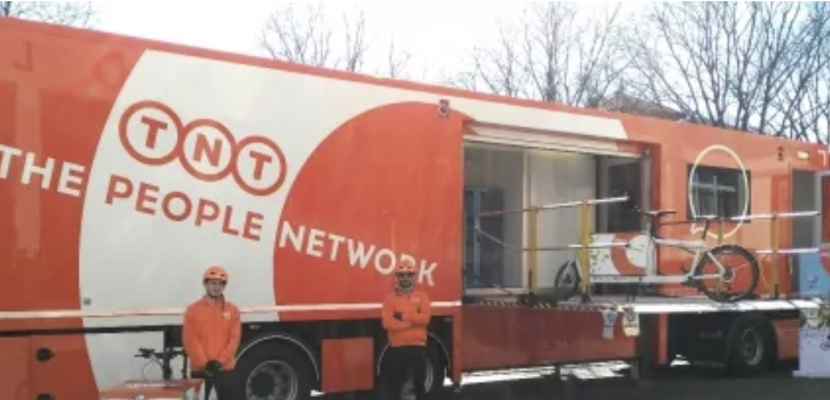TNT Mobile Depot Photo of the Turin Mobile Depot deployed near the city centre