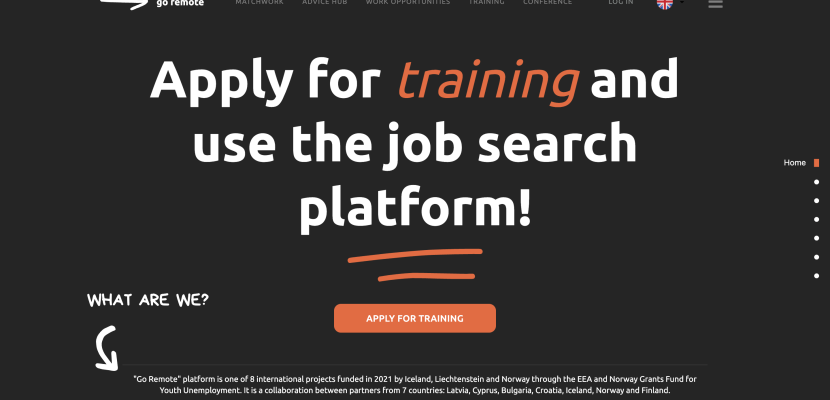 Portal on remote job opportunities and educational activities “GO REMOTE” Visas Iespēja - GO REMOTE - Darbe