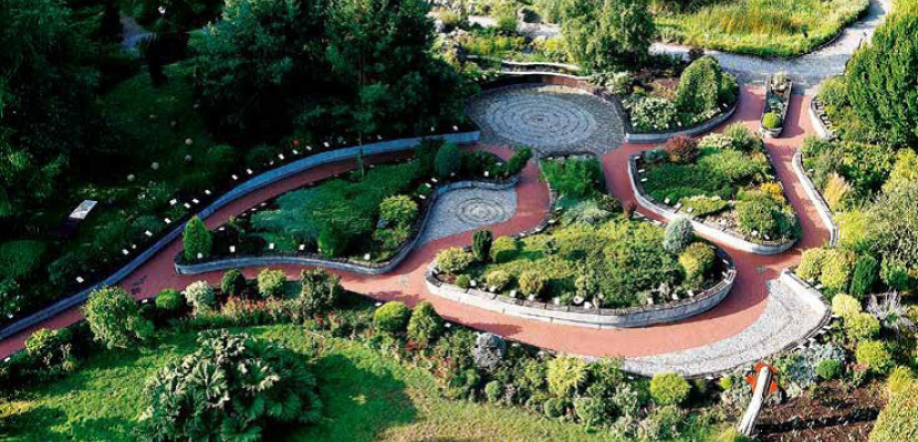 Sensory Garden in Arboretum Bolestraszyce General view of the sensory garden at the Arboretum in Bolestraszyce, i.e. the layout of paths and planting beds