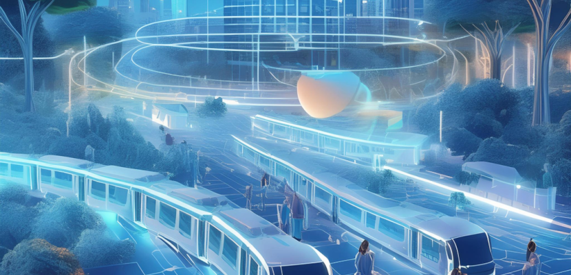 Digital twin enables future sustainable city logistics Futuristic city image with mobility