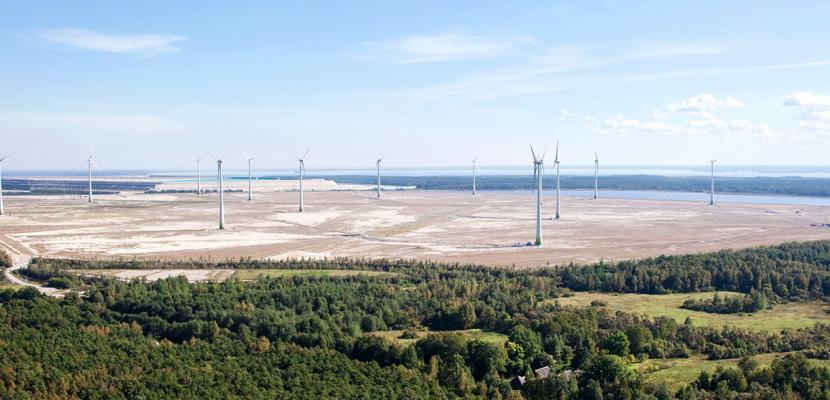 Aidu windpark windpark windturbines mine restoration