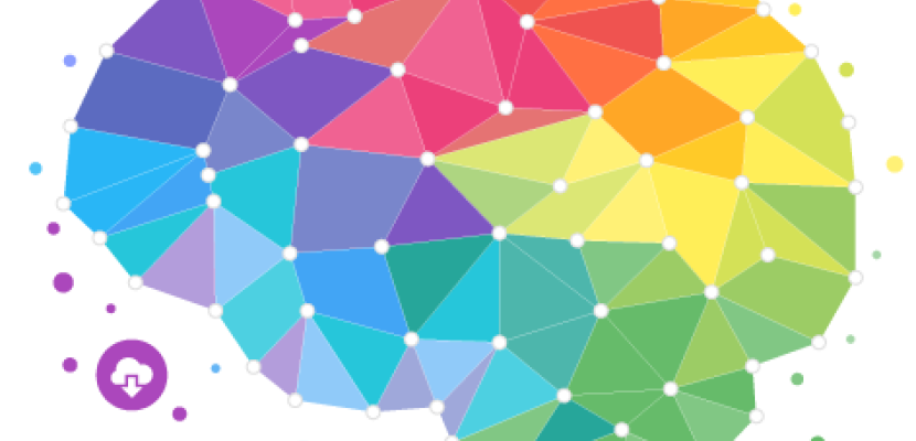 Creativity brain A illustration of a brain in many different colors symbolizing creativity and new thoughts