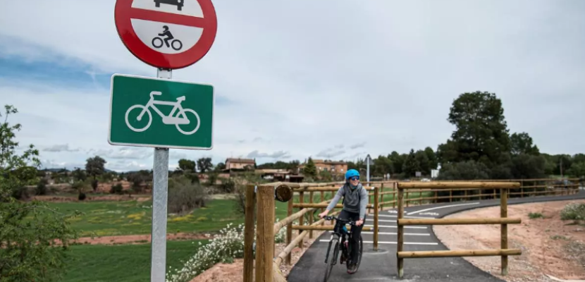 One of the new itineraries for bikes in Manresa One of the new itineraries for bikes in Manresa