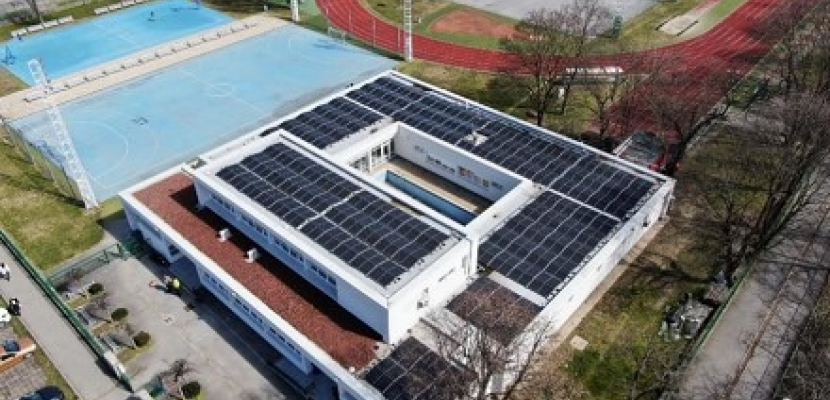 Photovoltaic power plant and a green roof 