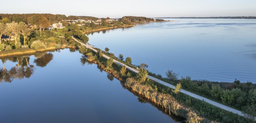 Horsens Fjord A pedestrian- and bicycle bridge over a body of water