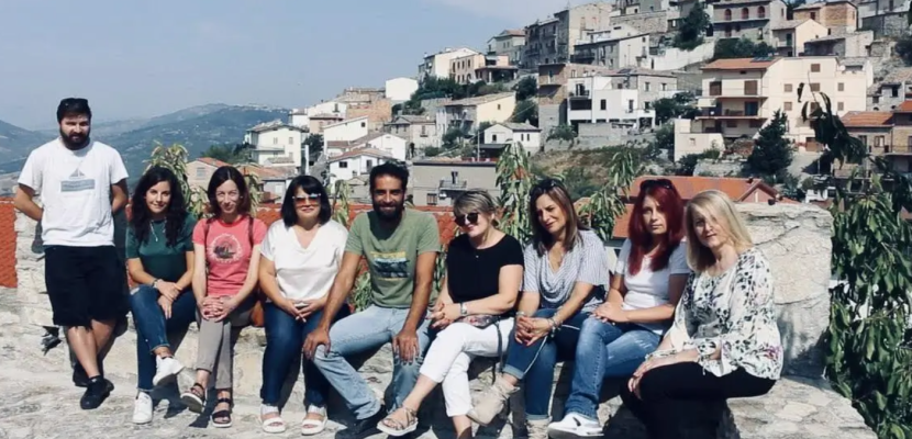 RIKA Community Cooperative founding members of the RIKA community cooperative, against the backdrop of the village of Montemitro (Campobasso)
