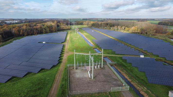 Solar pannels in the Province of Fryslân