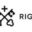 The symbol of Riga together with the name of the city