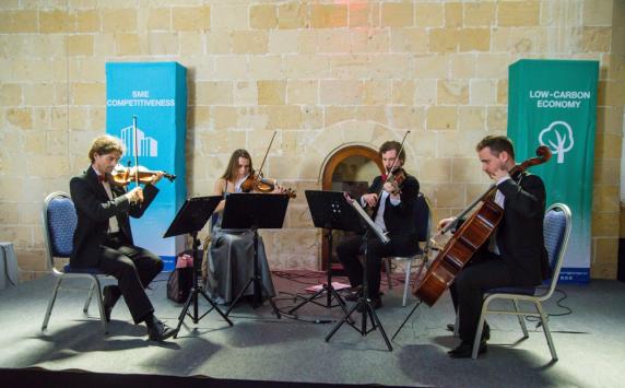 Quatuor playing for the event 