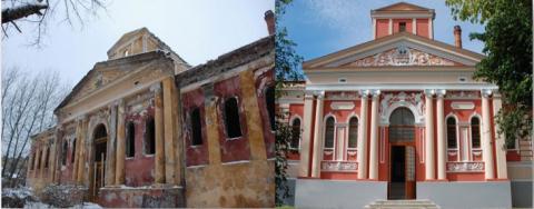 Building before and after renovation