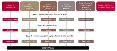 Diagram illustrating regional business support structures