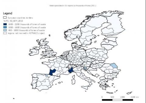 Map on waste generated in EU regions Map on waste generated in EU regions