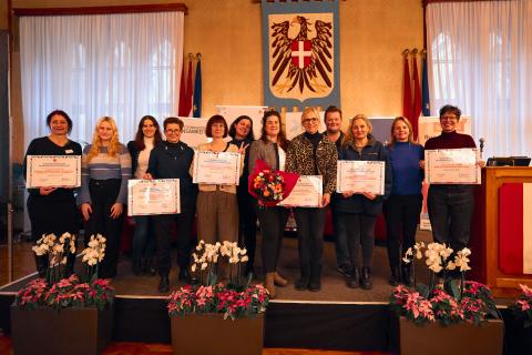 Group of people on stage