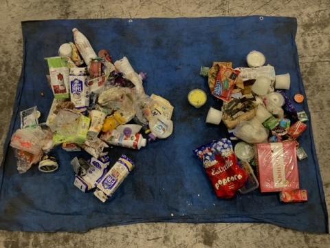 Opened and unopened food packages found in combustible waste Opened and unopened food packages found in combustible waste