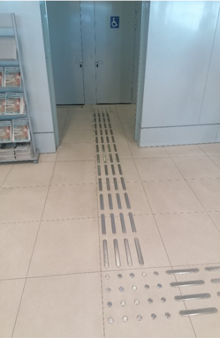 Tactile guide paths at the Airport Dubrovnik