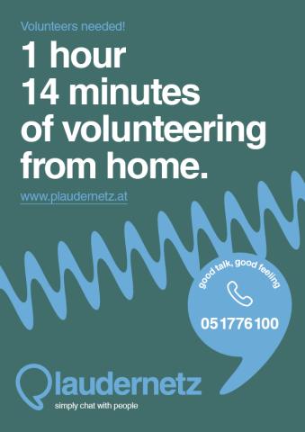Plaudernetz (Chat Net) - 1 hour, 14 minutes of volunteering from home. Plaudernetz (Chat Net) - 1 hour, 14 minutes of volunteering from home.