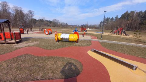Children playground in historical park