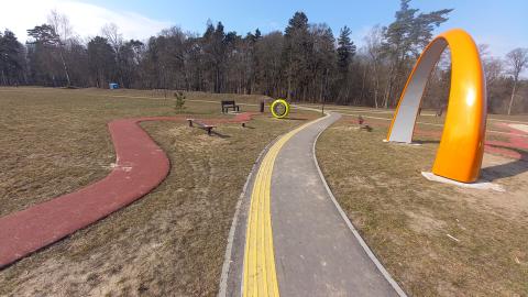 Children playground in historical park