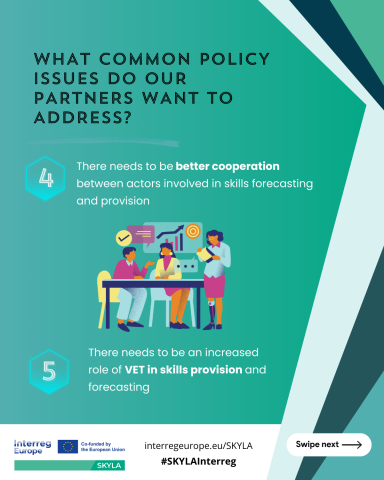 SKYLA policy needs analysis infographics Infographic in turquoise outlining 2 of the SKYLA policy needs