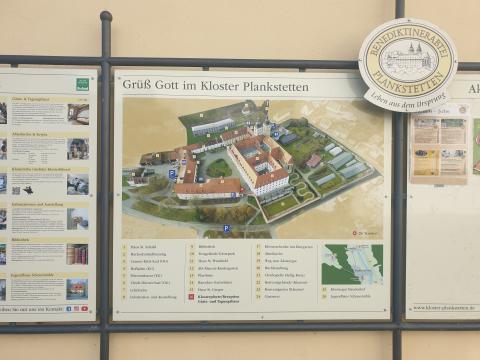 Overview of the monastery buildings and grounds for visitors