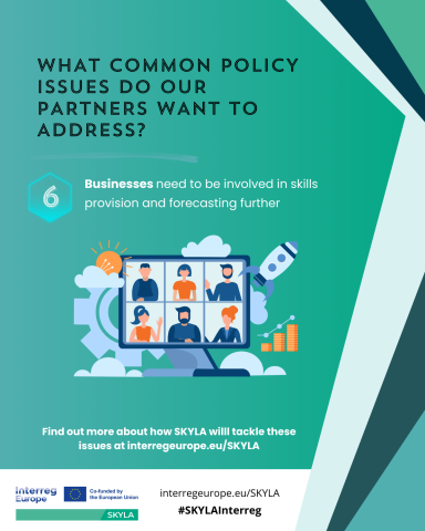SKYLA policy needs analysis infographics Inforgraphic in turquoise outlining 1 of the SKYLA policy needs