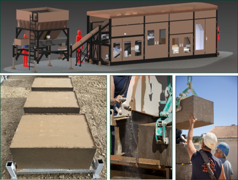 Production of building materials by recycling excavation’s ressource Near the worksite (3 km) thanks to mobile production units