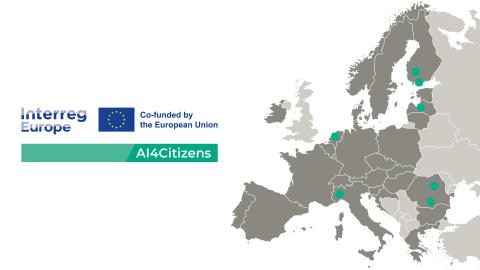 AI4CITIZENS thumbnail A map of Europe showing the partners participating in the AI4CITIZENS project by country.