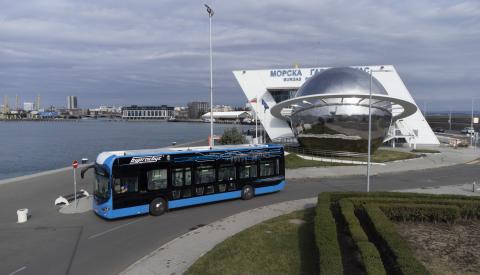 Electric bus. Electric bus.