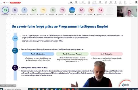 Screen shot of the webinar