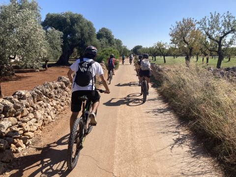  A bicycle ride was organised during the second weekend of the HIKE events in Italy.