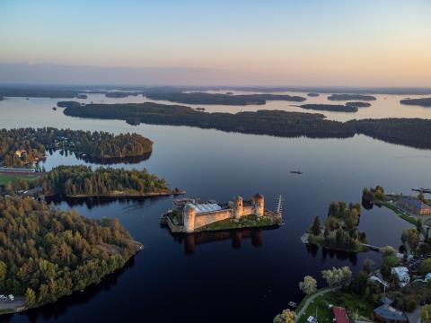 Savonlinna castle Olavinlinna and Lake Saimaa, Finland Savonlinna castle Olavinlinna and Lake Saimaa, Finland