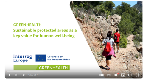The opening of the Interreg Europe GREENHEALTH video