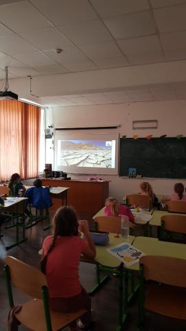 Ukrainian kids in classrooms
