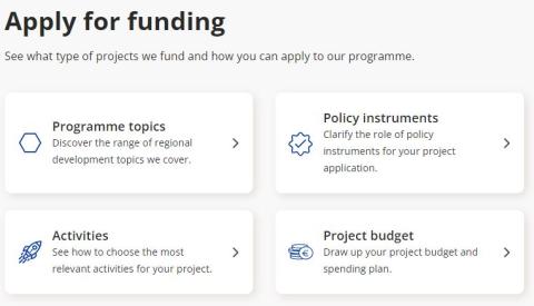 Screenshot of categories from Help Centre